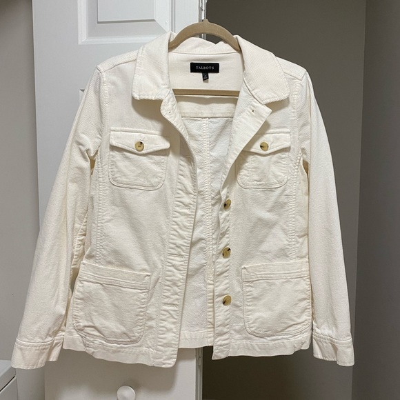 Talbots Cream Button-Up Jacket - Picture 8 of 10